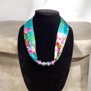 HandmadevSilk Necklace with Beads